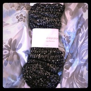 NEW Xhilaration Leg Warmers Black w/Little Sequins